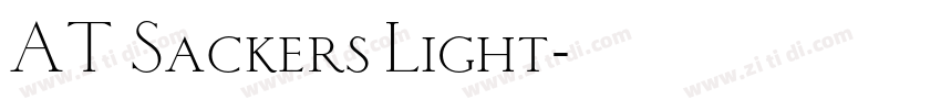 AT Sackers Light字体转换